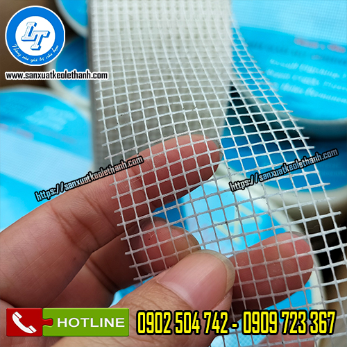 Băng keo lưới trần thạch cao được làm từ sợi thủy tinh